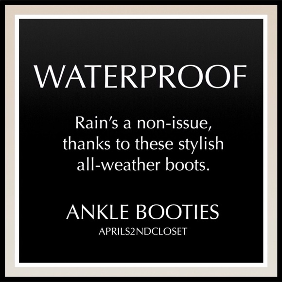 BLACK WATERPROOF ANKLE BOOTIES SHORT RAIN BOOTS - Picture 14 of 16